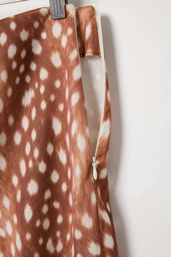 WOVCOR Midi Satin Skirt