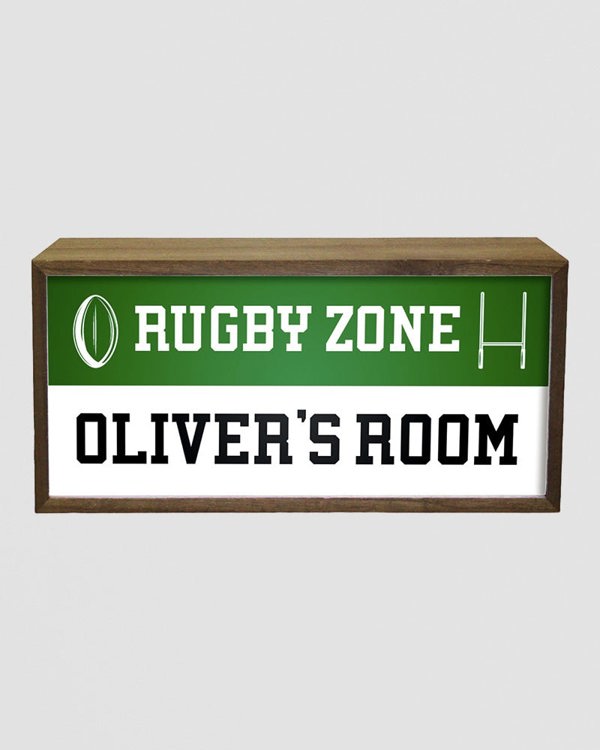 Personalised Rugby Light Box Sign, LED Room Decor for Sports Fans