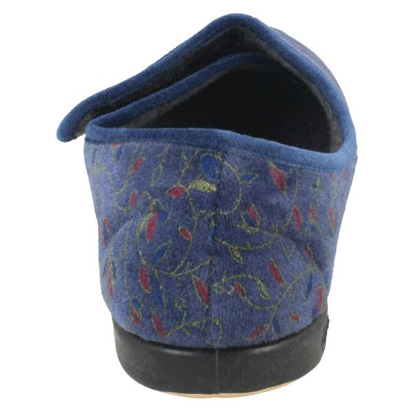 Ladies Ladylove Single Strap Textile Slippers - Emily