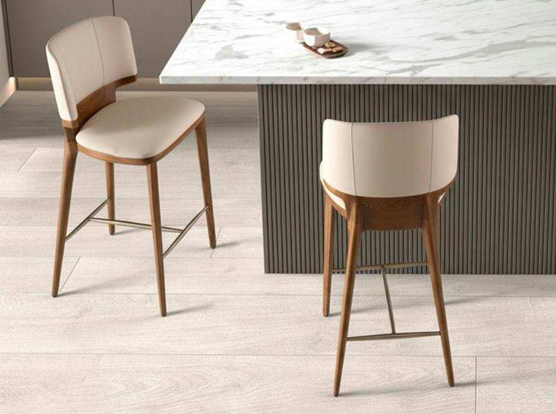 Angel Cerdá Cream Leatherette Stool 4208