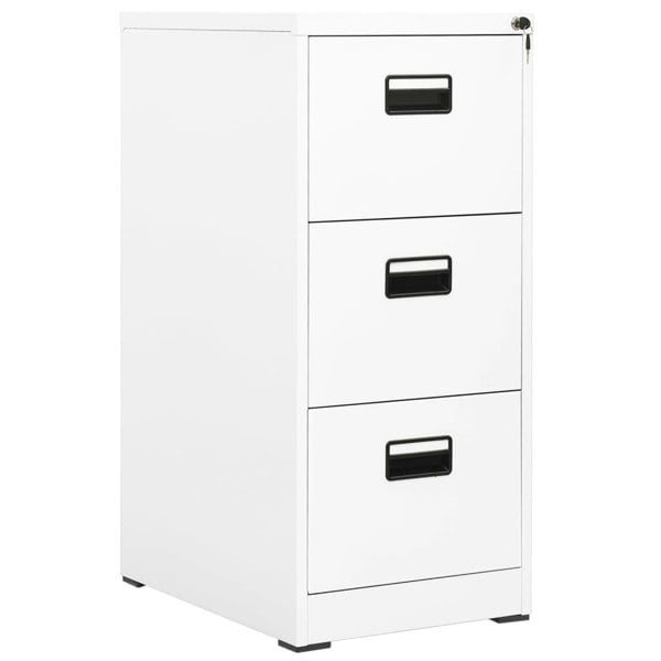 Berkfield Filing Cabinet White 46x62x102.5 cm Steel