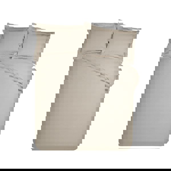 Catherine Lansfield Classic Lattice Lace Duvet Cover Set Natural