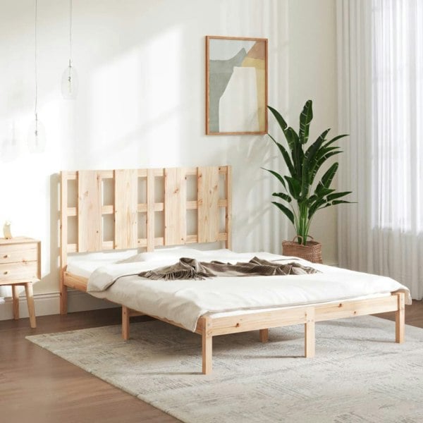 Berkfield Bed Frame Solid Wood 120x190 cm Small Double
