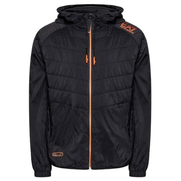 Emporio Armani Lightweight Hooded Black Bomber Jacket