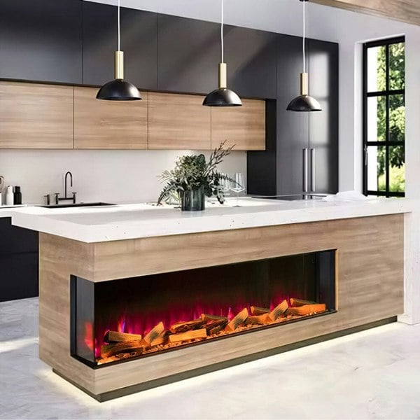 3-Sided Smart Electric Fireplace Living and Home