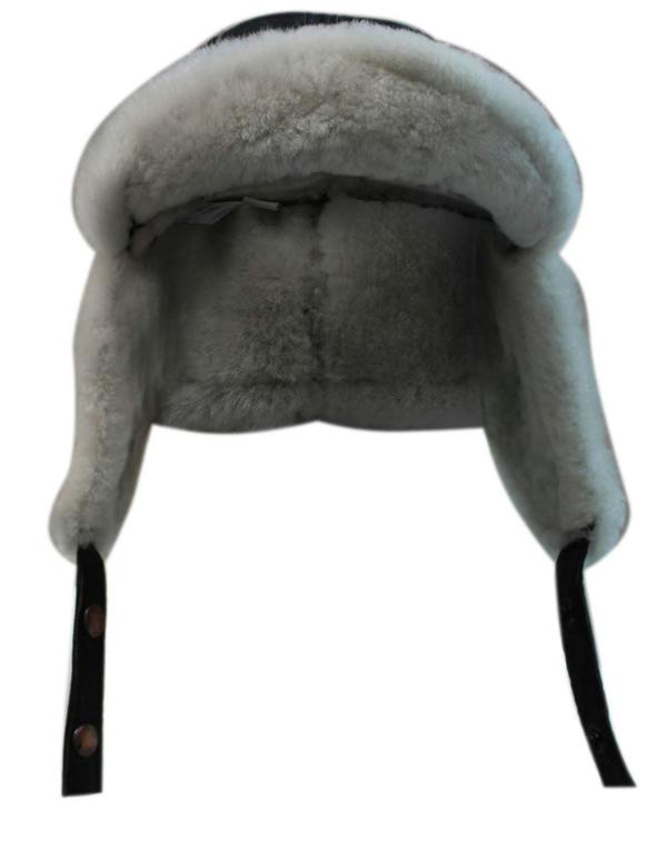 Infinity Leather Mens RAF Aviator Sheepskin B-55 Trapper Hat