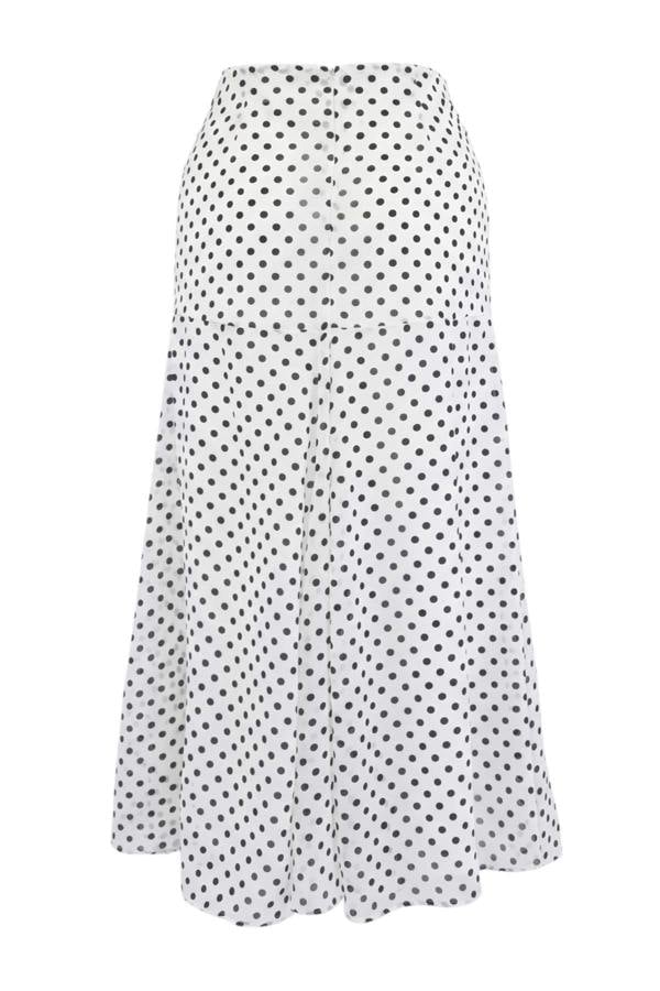 2-Piece Chiffon Lined Blouse and Skirt Two Piece Set