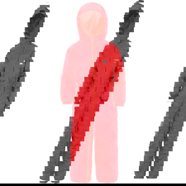 Trespass Kids Unisex Dripdrop Padded Waterproof Rain Suit - Signal Red