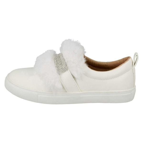 Spot On Girls Spot On Diamante Strap Fur Trim Shoes