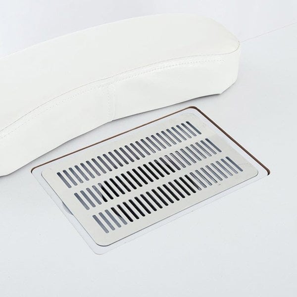 120cm Wide White Professional Manicure Station Nail Table on Wheels with Dust Collector Dressing Tables Living and Home