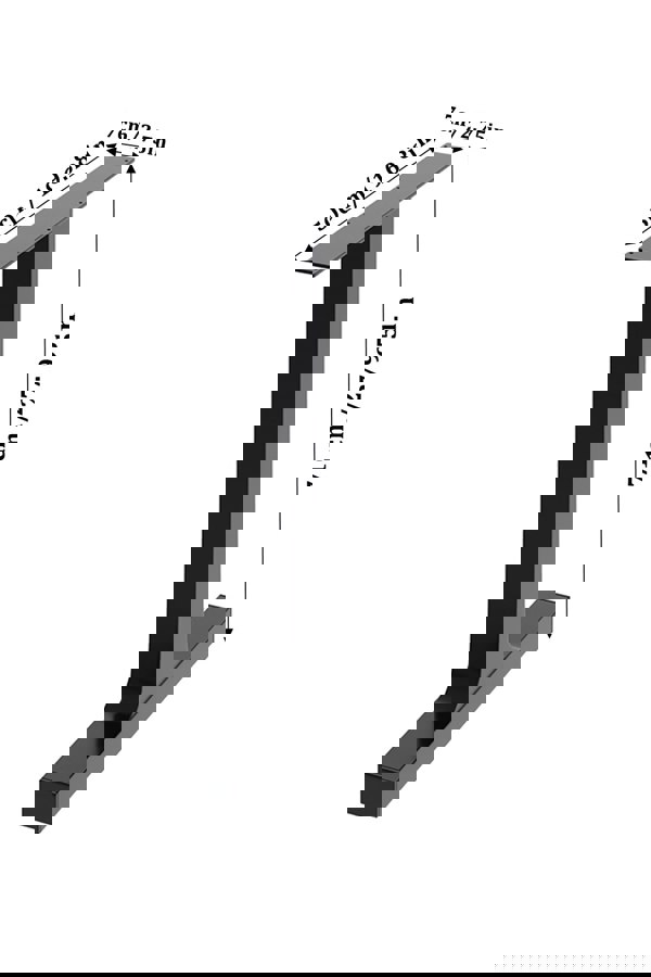 Living and Home 71cm/27.95 inch 2Pcs Black I-shaped Anti-Slip Metal Table Legs Furniture Replacement Legs for DiningTable, Desks and Workbenches