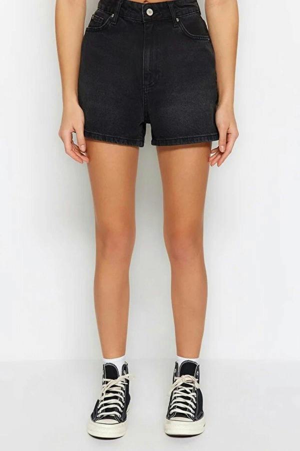 WOVCOR High-Waisted Denim Shorts