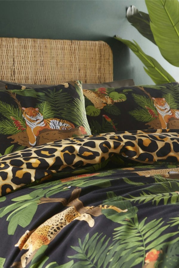 Portfolio Home Jungle Cats Duvet Cover Set