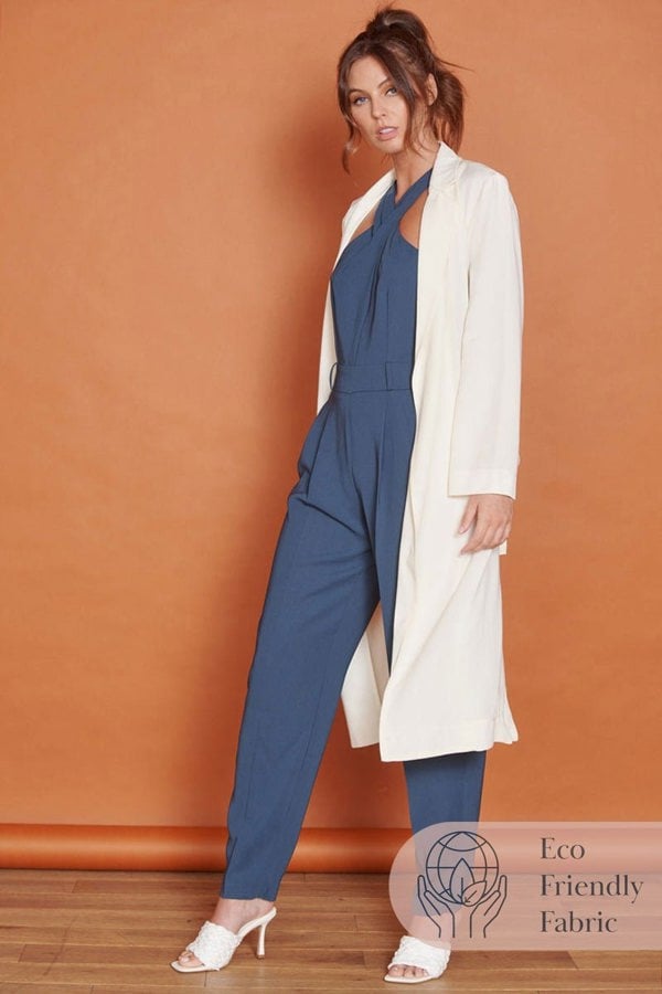Jeetly.comDali Cream Longline Lightweight CoatCoat
