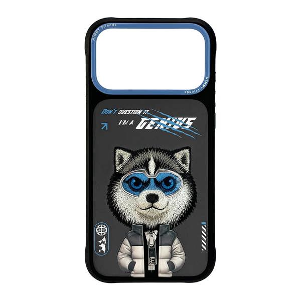 Nimmy Friends Nimmy Cool & Cute 2.0 Husky Case with MagSafe for iPhone 17 Pro Max 6.9" Grey Blue - N-KMLL-IP17-PRO-MAX-017-A