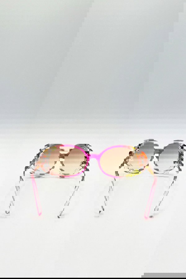 SVNX Floral Pink Oval Sunglasses