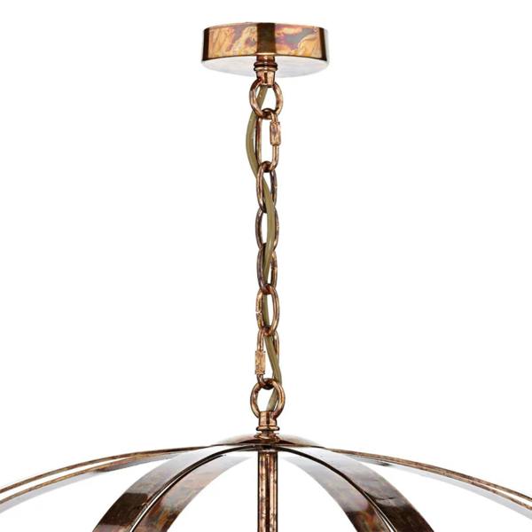 Pagazzi Lighting Inga 6 Light Petrol Copper Pendant Ceiling Light