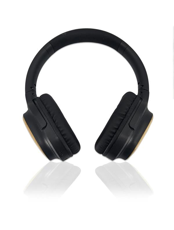 Accuratus Bio Sound - Rechargeable Bluetooth 5.0 Wireless Biodegradable Plant Based Resin Headphones/Headset - Charcoal Black