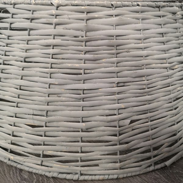 Samuel Alexander 48/70cm Samuel Alexander KD Willow Christmas Tree Skirt Wicker Rattan- Large Light Grey