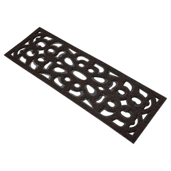 Nicoman Victorian Style Eco-Friendly Rubber Step Mat - Brown - Indoor/Outdoor