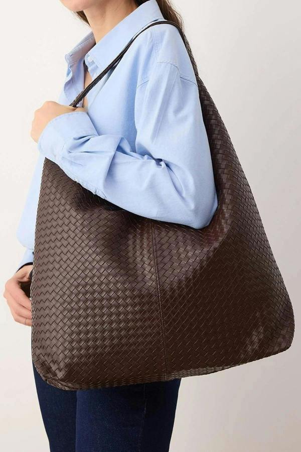 WOVCOR Knit Patterned Large Maxi Tote Women's Shoulder Bag