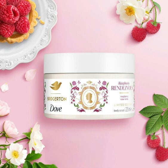 Dove Bridgerton Body Scrub Raspberry Rendezvous Exfoliator Scrub 225ml