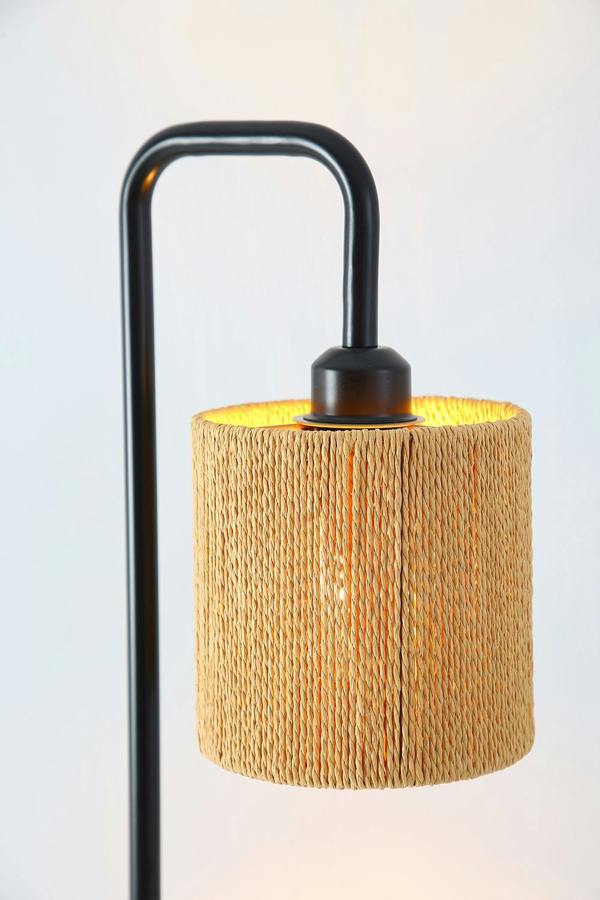 Living and Home Modern Cylindrical Rope Floor Lamp