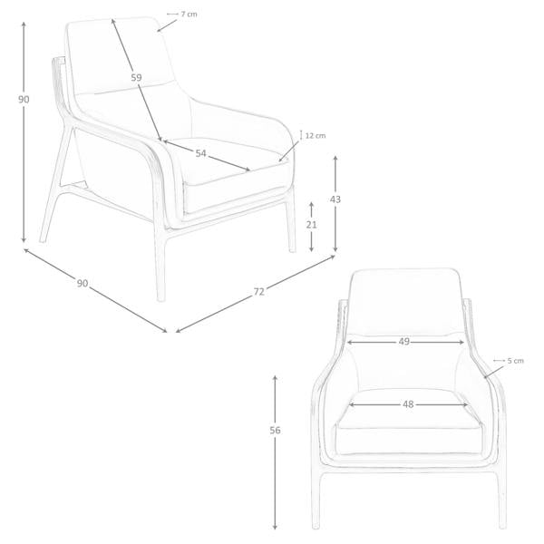 Angel Cerdá Mink leather armchair 5177