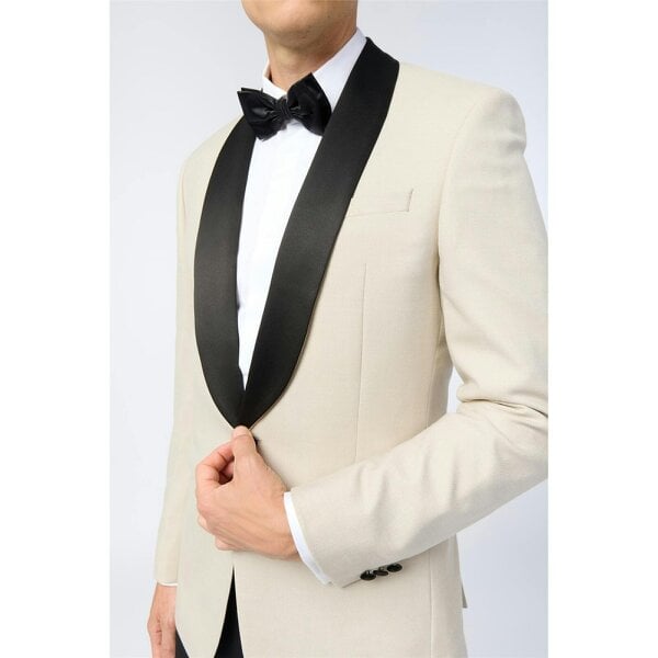 Antique Rogue Slim Fit Ecru Dresswear Blazer