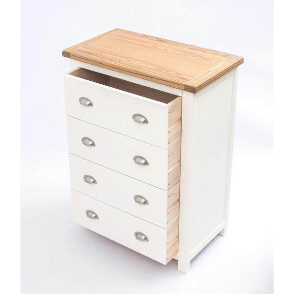 Cabinet Bits Lovere 4 Drawer Chest of Drawers Chrome Cup Handle