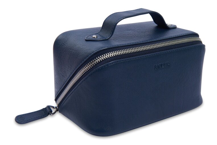 SADDLER "Harriet" Real Leather Vanity Box Case (Gift Boxed) - Navy