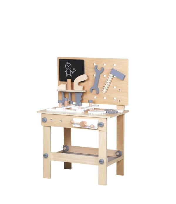 HYGRAD BUILT TO SURVIVE HYGRAD® Kids Work Bench & Tools Play Set Wooden Sturdy Pretend Play Builder, Plumber Work Station Set With Tools