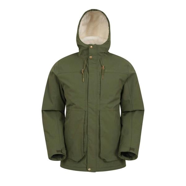 Mountain Warehouse Mens Coastline Borg Waterproof Jacket - Green - 