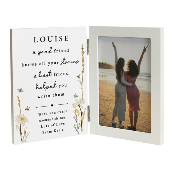 Personalised Memento Company Personalised Friend Wooden Hinged 6x4 Photo Frame
