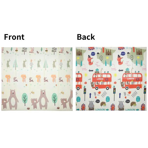 HYGRAD BUILT TO SURVIVE Baby Play Mat Baby Crawling Mat Reversible Baby Floor Mat Soft Padded Foam Foldable Portable