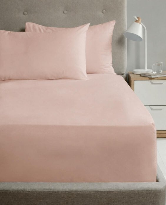 NEW Percale Flat Sheet - Blush