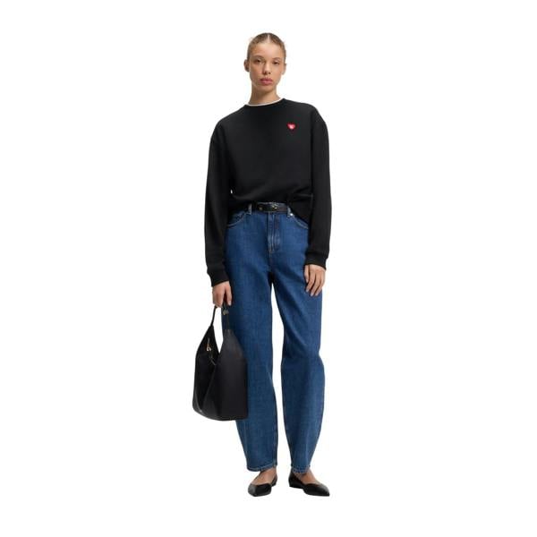 Hugo Womens/Ladies Cotton Sweatshirt - Black - 