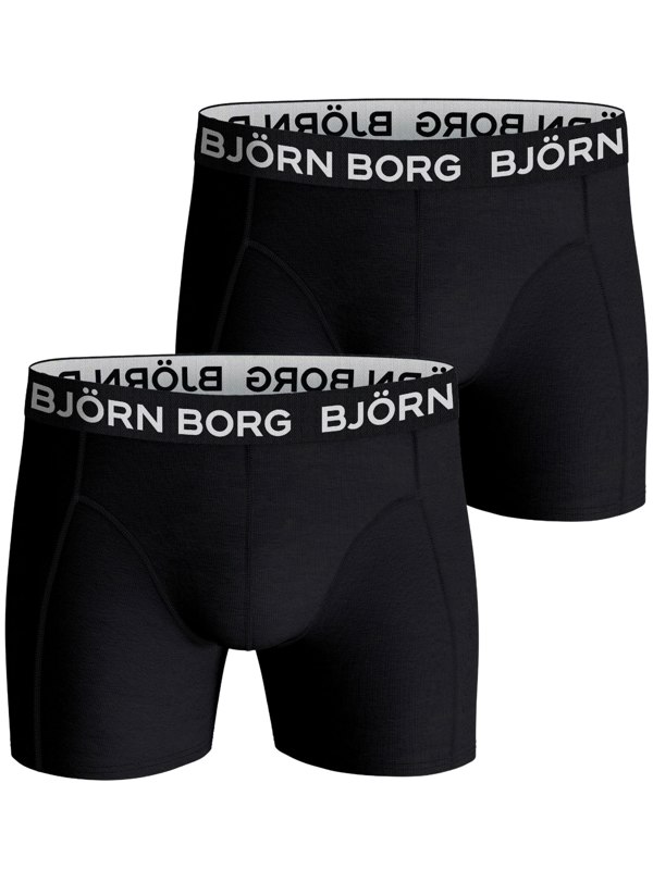 Bjorn Borg 2-Pack Large Logo Boxer Briefs, Black