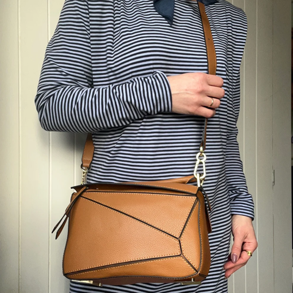 Scott-Samuel Leather Grab Handle Geometric Bags