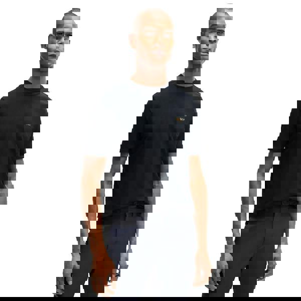 Boss Mens Contrast Logo T-Shirt - Dark Blue - 