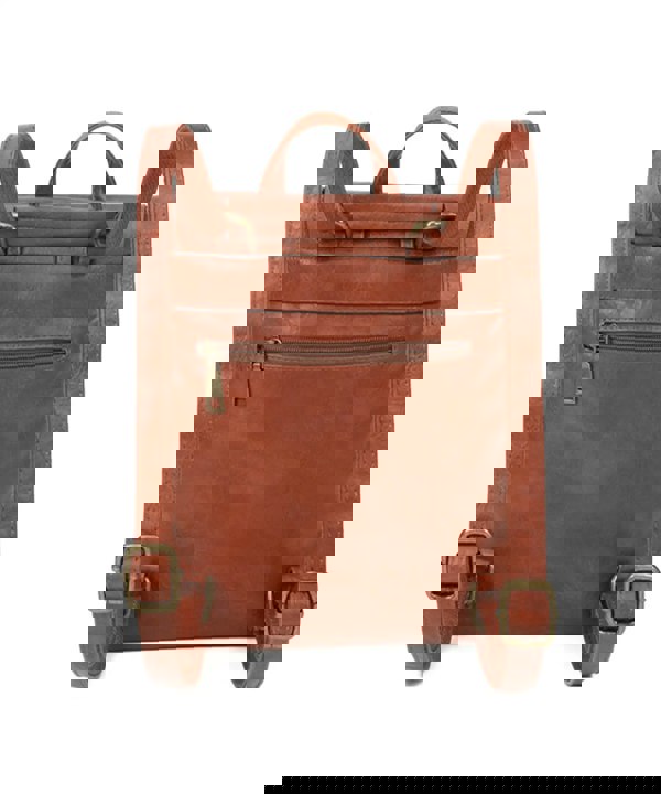 Kitise Retro Style Buckle Closure Faux Leather Backpack