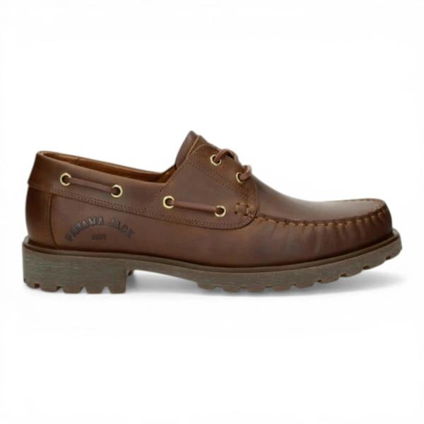 Panama Jack Boat C5 - Men's Waterproof Brown Leather Low-Cut Ankle Boots