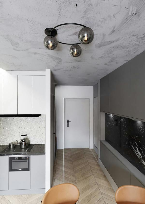 Emibig SOPRA Ceiling lamp  3 x E14 Black with Graphite Shade