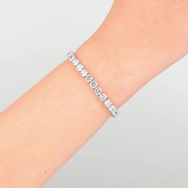 Spero London Sterling Silver 5mm Tennis Bracelet
