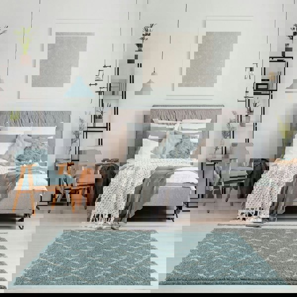 Moroccan-style thick shaggy rug, With a deep 30 mm pile, non-shedding, pet-friendly