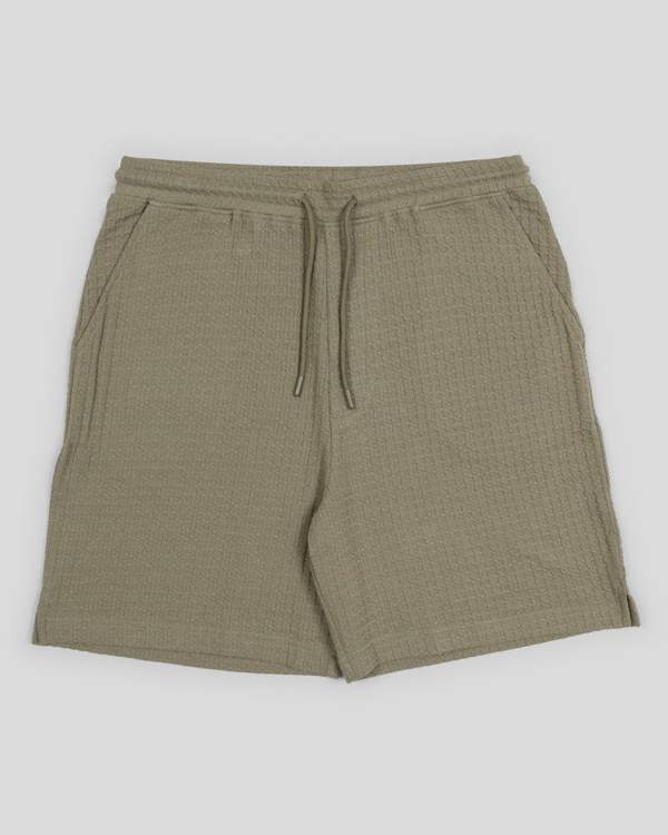 Steel & Jelly Leyton - Check Texture Jersey Shorts