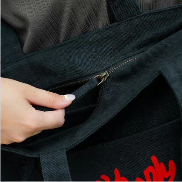 Grupo Eric The Rolling Stones Premium Cotton Tote Shopping Bag Black