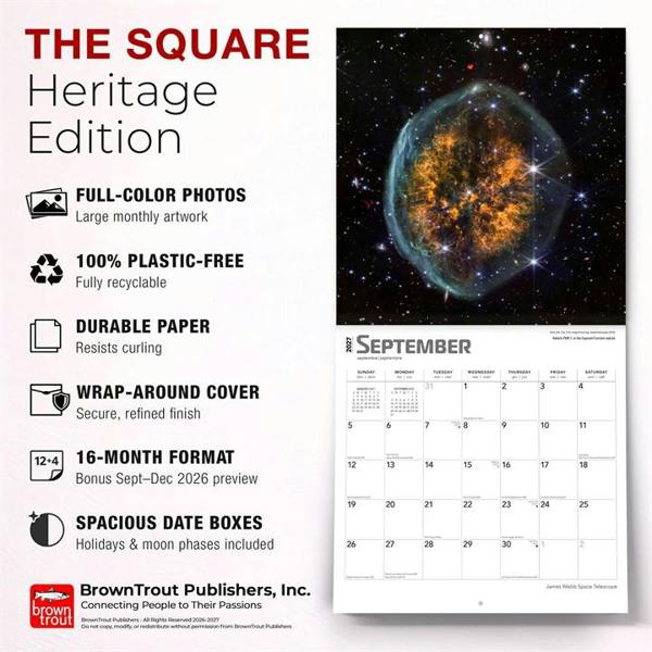 James Webb Space Telescope Calendar 2027, Wall Calendars, Month To View, Natural World, Gift