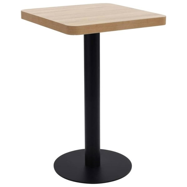 Berkfield Bistro Table Light Brown 50x50 cm MDF