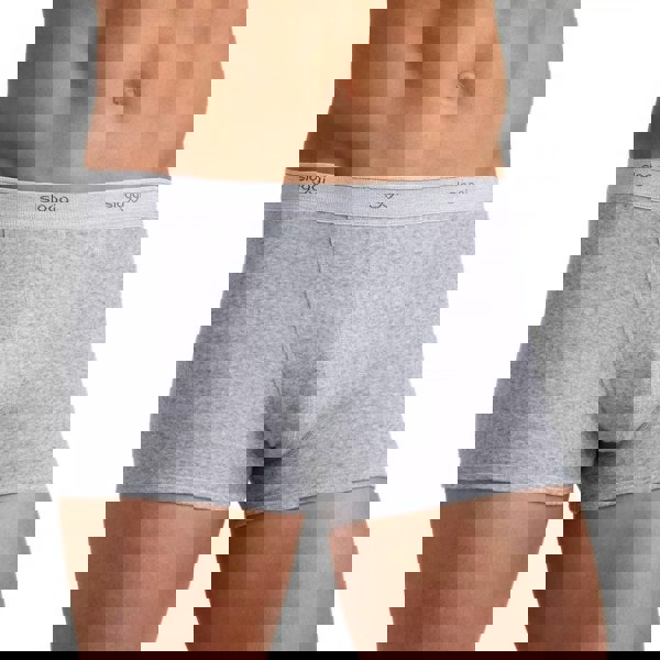 Sloggi 2-Pack Basic Short Boxer Trunks, Grey Melange